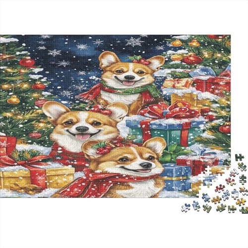 Corgi Puzzle 1000 Teile Puzzles Für Erwachsene Lernspiel Herausforderungsspielzeug 1000-teilige Puzzlespiel Für Erwachsene Kinder Puzzel 1000pcs (75x50cm) von BIDLEAHDV