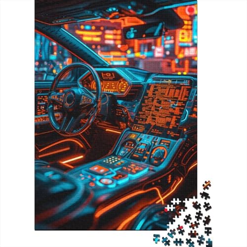 Cyber Auto Puzzle 1000 Teile Schwer Puzzle Spielzeug Lernspiel Impossible Herausforderungsspielzeug Für Erwachsene Und Kinder Ab 12 Jahren 1000pcs (75x50cm) von BIDLEAHDV