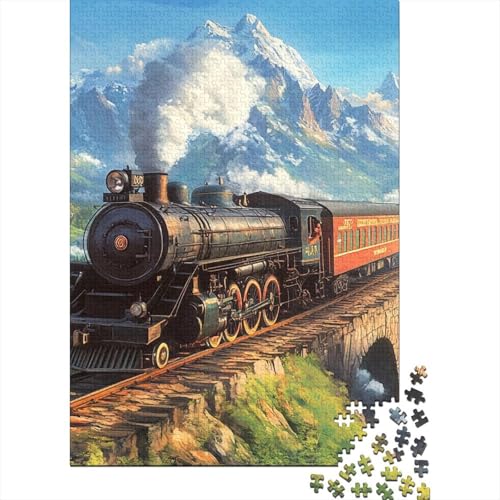 Dampflokomotive Puzzle 1000 Teile Schwer Puzzle Spielzeug Lernspiel Impossible Herausforderungsspielzeug Für Erwachsene Und Kinder Ab 12 Jahren 1000pcs (75x50cm) von BIDLEAHDV