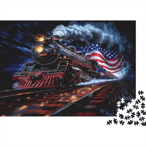 Dampfzug Puzzle 1000 Teile Puzzle Für Erwachsene Und Kinder Ab 14 Jahren Puzzel 1000pcs (75x50cm) von BIDLEAHDV