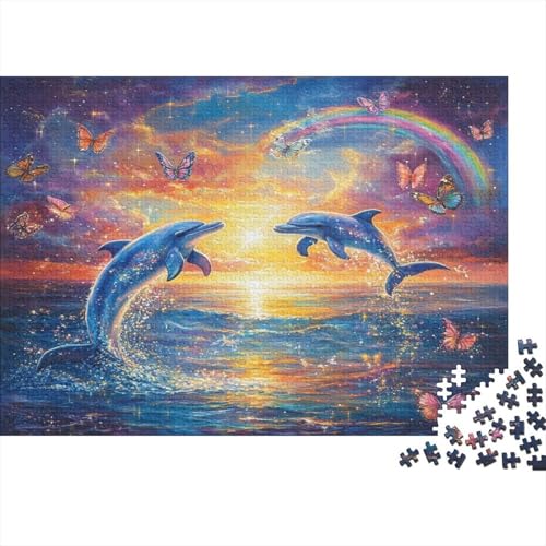 Delphin Puzzle 1000 Teile Erwachsener Kniffel Spaß Für Die Ganze Familie - Abwechslungsreiche 1000 Puzzleteilige Motive Puzzlespiel Erwachsene, Puzzel 1000pcs (75x50cm) von BIDLEAHDV