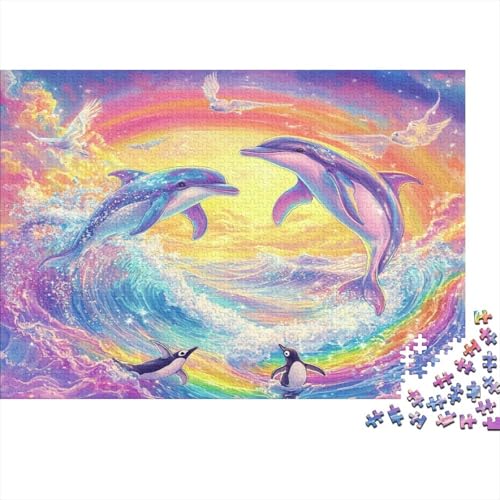 Delphin Puzzle 1000 Teile Puzzle Für Erwachsene Und Kinder Ab 14 Jahren Puzzel 1000pcs (75x50cm) von BIDLEAHDV