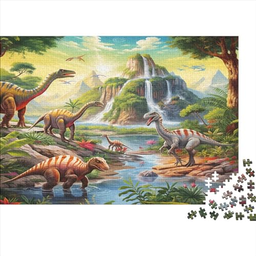 Dinosaurier Park Puzzle 1000 Teile Erwachsener Kniffel Spaß Für Die Ganze Familie - Abwechslungsreiche 1000 Puzzleteilige Motive Puzzlespiel Erwachsene, Puzzel 1000pcs (75x50cm) von BIDLEAHDV