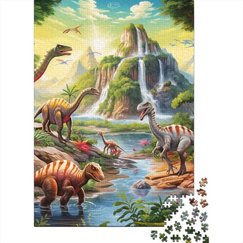 Dinosaurierier Park Puzzles 1000-teilige Schwer Puzzle Spielzeug Lernspiel Impossible Herausforderungsspielzeug Für Erwachsene Und Kinder in Bewährter 1000pcs (75x50cm) von BIDLEAHDV