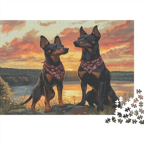 Dobermann 1000 Teile, Impossible Puzzle,Geschicklichkeitsspiel Für Die Ganze Familie, Erwachsenenpuzzle Ab 14 Jahren Puzzel 1000pcs (75x50cm) von BIDLEAHDV