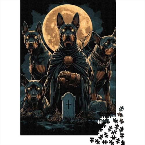 Dobermannn Puzzles 1000 Teile Schwer Puzzle Spielzeug Lernspiel Impossible Herausforderungsspielzeug Für Erwachsene Und Kinder Ab 14 Jahren 1000pcs (75x50cm) von BIDLEAHDV