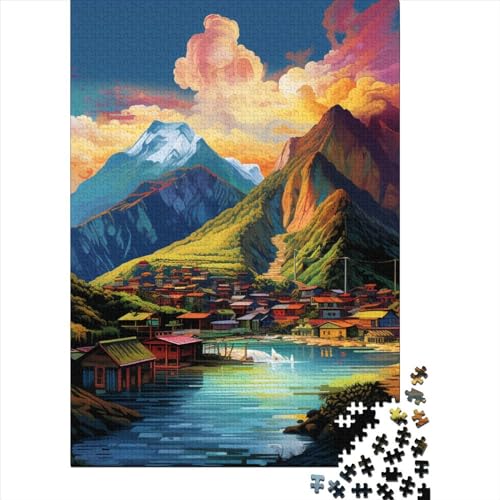 Dörfer Puzzles 1000 Teile Schwer Puzzle Spielzeug Lernspiel Impossible Herausforderung Spielzeug Für Erwachsene Und Kinder Ab 14 Jahren 1000pcs (75x50cm) von BIDLEAHDV