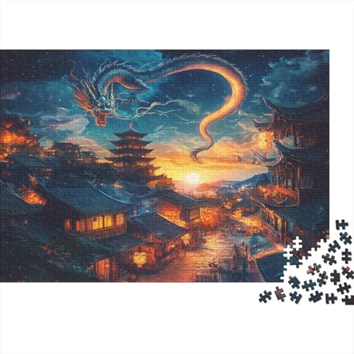 Drache Puzzle 1000 Teile Erwachsener Kniffel Spaß Für Die Ganze Familie - Abwechslungsreiche 1000 Puzzleteilige Motive Puzzlespiel Erwachsene, Puzzel 1000pcs (75x50cm) von BIDLEAHDV