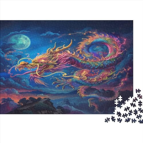 Drache Puzzle 1000 Teile Puzzles Für Erwachsene Klassische Puzzles 1000 Teile Erwachsene Puzzlespiel Erwachsene 1000 Teile Erwachsenen Puzzlespiel Puzzel 1000pcs (75x50cm) von BIDLEAHDV