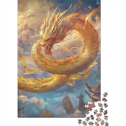 Drache Puzzle 1000 Teile Schwer Puzzle Spielzeug Lernspiel Impossible Herausforderung Spielzeug Für Erwachsene Kinder 1000pcs (75x50cm) von BIDLEAHDV
