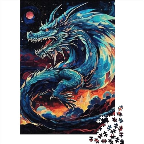 Drache Puzzles 1000 Teile Schwer Puzzle Spielzeug Lernspiel Impossible Herausforderungsspielzeug Für Erwachsene Und Kinder Ab 12 Jahren 1000pcs (75x50cm) von BIDLEAHDV