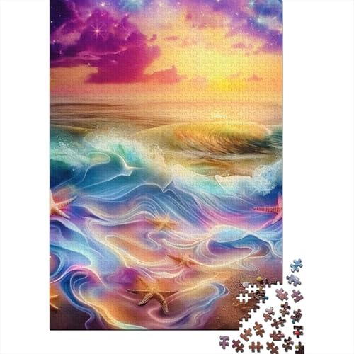Dream Strand Puzzles 1000-teilige Schwer Puzzle Spielzeug Lernspiel Impossible Herausforderungsspielzeug Für Erwachsene Kinder 1000pcs (75x50cm) von BIDLEAHDV
