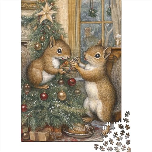 Eichhörnchen Puzzles 1000 Teile Schwer Puzzle Spielzeug Lernspiel Impossible Herausforderung Spielzeug Für Erwachsene Kinder 1000pcs (75x50cm) von BIDLEAHDV