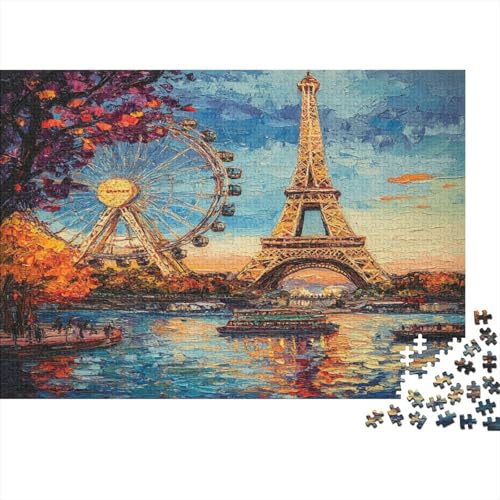 Eiffelturm Puzzle 1000 Teile Puzzle Für Erwachsene Und Kinder Ab 14 Jahren Puzzel 1000pcs (75x50cm) von BIDLEAHDV