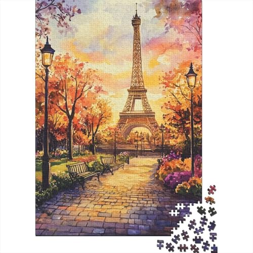 Eiffelturm Puzzle 1000-teilige Schwer Puzzle Spielzeug Lernspiel Impossible Herausforderungsspielzeug Für Erwachsene Und Kinder Ab 14 Jahren 1000pcs (75x50cm) von BIDLEAHDV