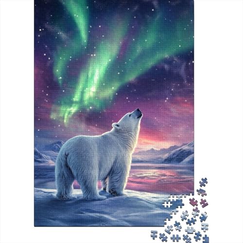 Eisbär Puzzles 1000 Teile Schwer Puzzle Spielzeug Pädagogisches Spiel Impossible Herausforderung Spielzeug Für Erwachsene Und Kinder Ab 12 Jahren 1000pcs (75x50cm) von BIDLEAHDV