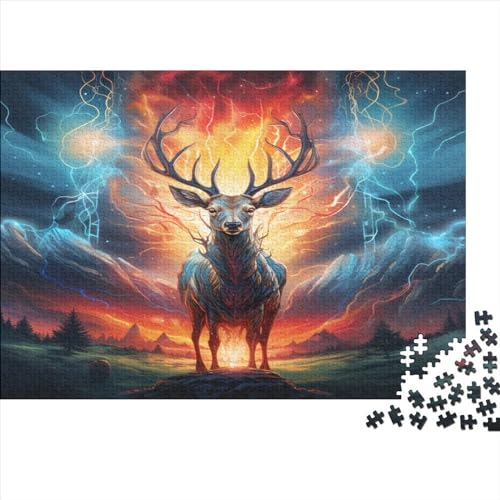 Elch Puzzlespiel 1000 Teile Puzzle Für Erwachsene Und Kinder Ab 14 Jahren, Erwachsenen Puzzlespiel Puzzel 1000pcs (75x50cm) von BIDLEAHDV
