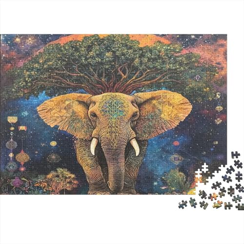 Elefant Puzzle 1000 Teile Für Erwachsene Und Kinder Ab 14 Jahren Für Stressabbauer Puzzel 1000pcs (75x50cm) von BIDLEAHDV