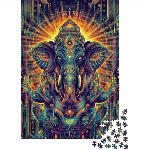 Elephant Puzzles 1000-teilige Schwer Puzzle Spielzeug Lernspiel Impossible Herausforderungsspielzeug Für Erwachsene Kinder 1000pcs (75x50cm) von BIDLEAHDV