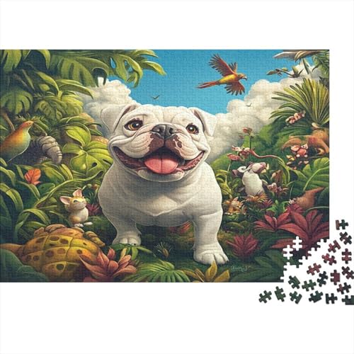 FRANZÖSISCHER BULLDONG Puzzle 1000 Teile Erwachsene, Puzzlespiel Jigsaw Puzzles Erwachsenen Puzzlespiel Puzzel 1000pcs (75x50cm) von BIDLEAHDV