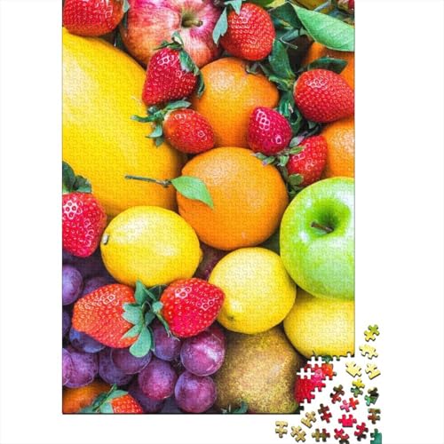 Farbenfrohe Früchte Puzzles 1000 Teile Schwer Puzzle Spielzeug Lernspiel Impossible Herausforderungsspielzeug Für Erwachsene Und Kinder in Bewährter 1000pcs (75x50cm) von BIDLEAHDV