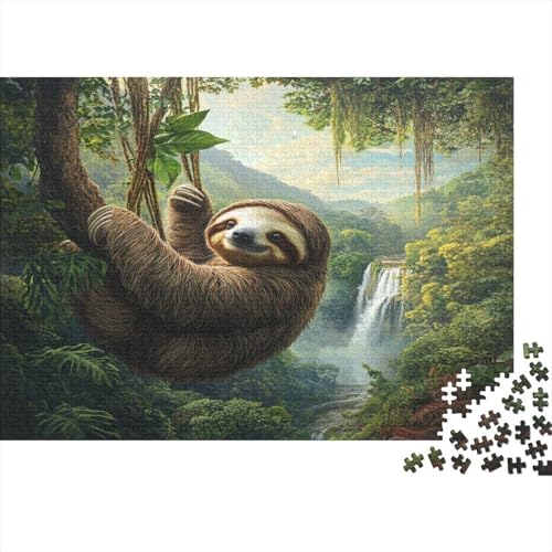 Faultier 1000 Stück Puzzles Für Erwachsene Teenager Stress Abbauen Familien-Puzzlespiel 1000-teiliges Puzzle Kinder Lernspiel Spielzeug Geschenk Puzzel 1000pcs (75x50cm) von BIDLEAHDV