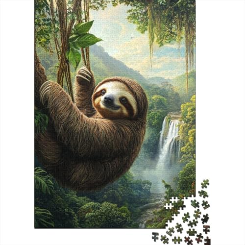 Faultier Puzzles 1000 Teile Schwer Puzzle Spielzeug Pädagogisches Spiel Impossible Herausforderungsspielzeug Für Erwachsene Und Kinder Ab 12 Jahren 1000pcs (75x50cm) von BIDLEAHDV