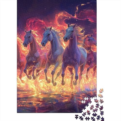 Fine Pferd Puzzle 1000 Teile Schwer Puzzle Spielzeug Lernspiel Impossible Herausforderung Spielzeug Für Erwachsene Und Kinder Ab 12 Jahren 1000pcs (75x50cm) von BIDLEAHDV