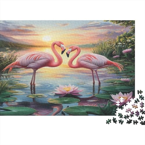Flamingo Puzzle 1000 Teile Puzzle Für Erwachsene Und Kinder Ab 14 Jahren Puzzel 1000pcs (75x50cm) von BIDLEAHDV