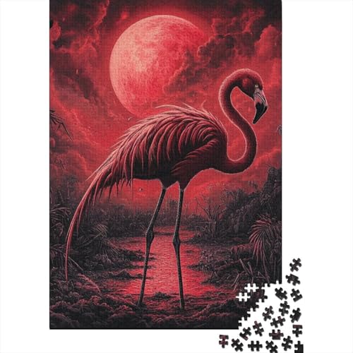 Flamingo Puzzle 1000 Teile Schwer Puzzle Spielzeug Lernspiel Impossible Herausforderung Spielzeug Für Erwachsene Kinder 1000pcs (75x50cm) von BIDLEAHDV