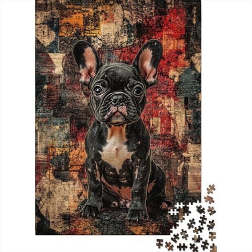 French BullHund Puzzles 1000 Teile Schwer Puzzle Spielzeug Pädagogisches Spiel Impossible Herausforderung Spielzeug Für Erwachsene Und Kinder Ab 12 Jahren 1000pcs (75x50cm) von BIDLEAHDV