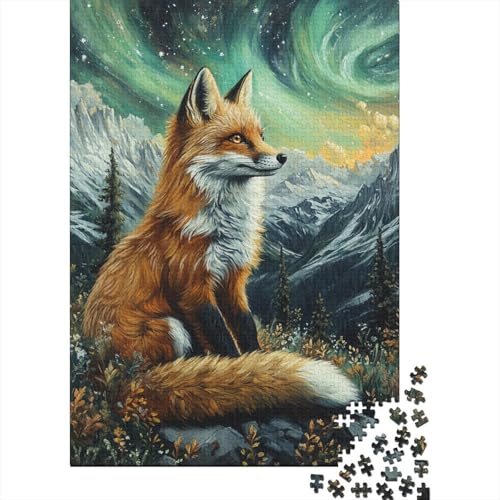 Fuchs Puzzle 1000-teilige Schwer Puzzle Spielzeug Lernspiel Impossible Herausforderungsspielzeug Für Erwachsene Und Kinder Ab 14 Jahren 1000pcs (75x50cm) von BIDLEAHDV