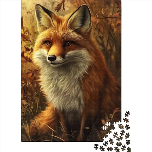 Fuchs Puzzle 1000-teilige Schwer Puzzle Spielzeug Pädagogisches Spiel Impossible Herausforderungsspielzeug Für Erwachsene Und Kinder Ab 14 Jahren 1000pcs (75x50cm) von BIDLEAHDV
