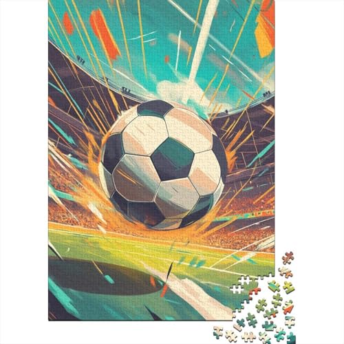 Fußball Puzzle 1000 Teile Schwer Puzzle Spielzeug Lernspiel Impossible Herausforderung Spielzeug Für Erwachsene Und Kinder in Bewährter 1000pcs (75x50cm) von BIDLEAHDV