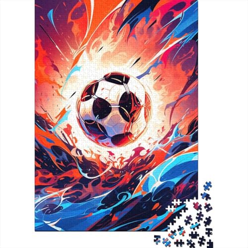 Fußball Puzzle 1000-teilige Schwer Puzzle Spielzeug Pädagogisches Spiel Impossible Herausforderung Spielzeug Für Erwachsene Kinder 1000pcs (75x50cm) von BIDLEAHDV