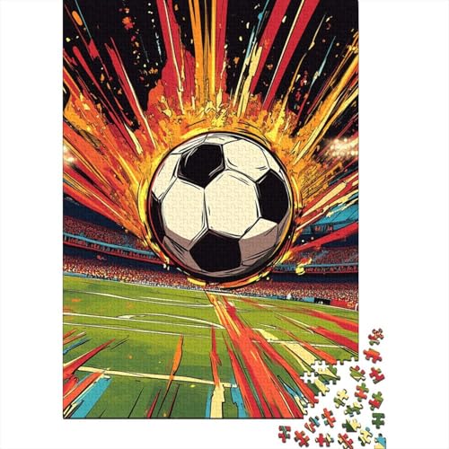 Fußball Puzzles 1000 Teile Schwer Puzzle Spielzeug Lernspiel Impossible Herausforderung Spielzeug Für Erwachsene Und Kinder Ab 14 Jahren 1000pcs (75x50cm) von BIDLEAHDV