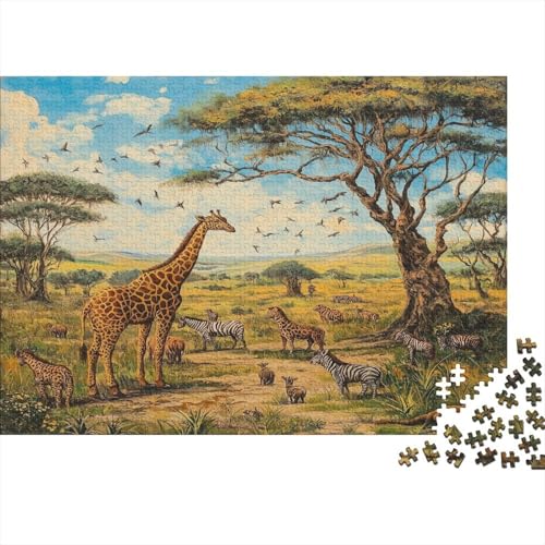 Giraffe Puzzle 1000 Teile Für Erwachsene Und Kinder Ab 14 Jahren Für Stressabbauer Puzzel 1000pcs (75x50cm) von BIDLEAHDV