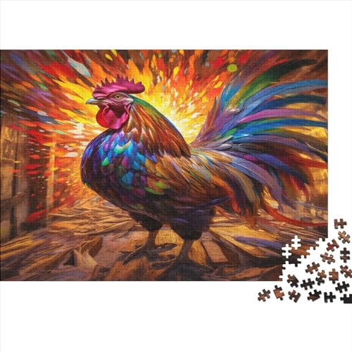 Hähne Puzzle 1000 Teile Puzzle Für Erwachsene Und Kinder Ab 14 Jahren Puzzel 1000pcs (75x50cm) von BIDLEAHDV