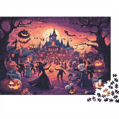 Halloween Village Puzzle 1000 Teile Erwachsener Kniffel Spaß Für Die Ganze Familie - Abwechslungsreiche 1000 Puzzleteilige Motive Puzzle Erwachsene, Puzzel 1000pcs (75x50cm) von BIDLEAHDV