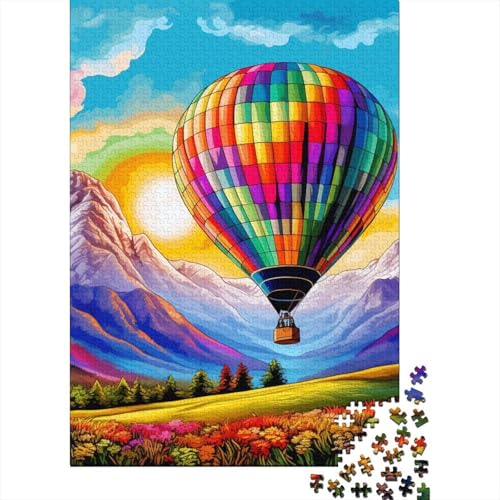 Heißluftballon Puzzle 1000 Teile Schwer Puzzle Spielzeug Pädagogisches Spiel Impossible Herausforderungsspielzeug Für Erwachsene Und Kinder Ab 12 Jahren 1000pcs (75x50cm) von BIDLEAHDV