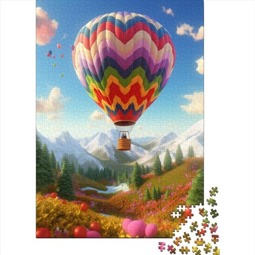 Heißluftballon Puzzle 1000-teilige Schwer Puzzle Spielzeug Lernspiel Impossible Herausforderungsspielzeug Für Erwachsene Und Kinder Ab 14 Jahren 1000pcs (75x50cm) von BIDLEAHDV