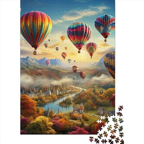 Heißluftballon Puzzles 1000 Teile Schwer Puzzle Spielzeug Lernspiel Impossible Herausforderungsspielzeug Für Erwachsene Und Kinder Ab 14 Jahren 1000pcs (75x50cm) von BIDLEAHDV