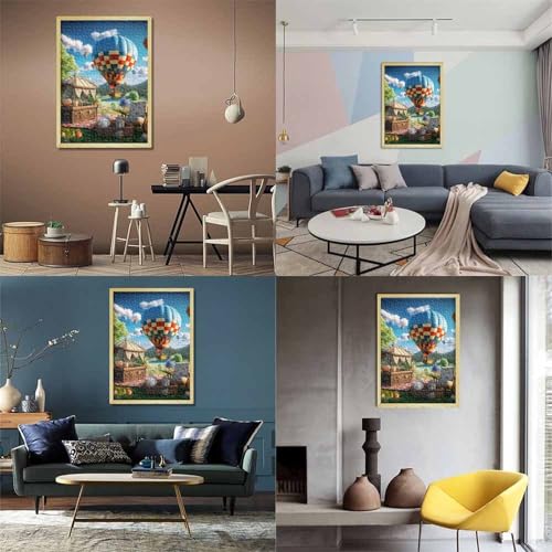 Heißluftballon Puzzles 1000 Teile Schwer Puzzle Spielzeug Lernspiel Impossible Herausforderungsspielzeug Für Erwachsene Und Kinder in Bewährter 1000pcs (75x50cm) von BIDLEAHDV
