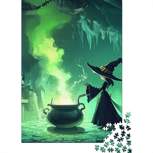 Hexe Puzzles 1000 Teile Schwer Puzzle Spielzeug Lernspiel Impossible Herausforderungsspielzeug Für Erwachsene Und Kinder Ab 14 Jahren 1000pcs (75x50cm) von BIDLEAHDV