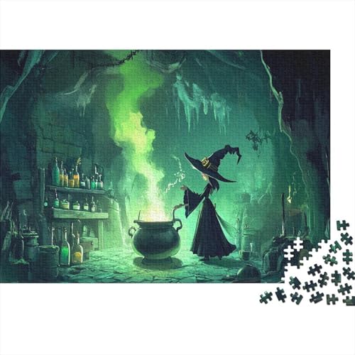 Hexe Puzzlespiel 1000 Teile Für Erwachsene, Einzigartige Kunstwerke Und Vorlage - Geburtstagsgeschenk - Spaßige Puzzles Mit Überraschung Von Puzzle in A Bag Puzzel 1000pcs (75x50cm) von BIDLEAHDV