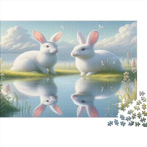 Kaninchen Puzzlespiel 1000 Teile Erwachsene -Puzzle 1000 Stück Spiel Puzzles Für Erwachsene Kinder Puzzle Erwachsenen Puzzlespiel Puzzel 1000pcs (75x50cm) von BIDLEAHDV