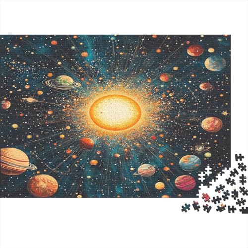 Kosmische Planeten 1000 Teile, Impossible Puzzle,Geschicklichkeitsspiel Für Die Ganze Familie, Erwachsenenpuzzle Ab 14 Jahren Puzzel 1000pcs (75x50cm) von BIDLEAHDV