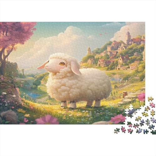 Lamm 1000 Teile,Impossible Puzzle,Geschicklichkeitsspiel Für Die Ganze Familie, Erwachsenen Puzzlespiel Puzzel 1000pcs (75x50cm) von BIDLEAHDV