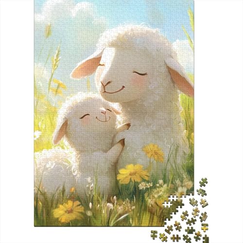 Lamm Puzzle 1000 Teile Schwer Puzzle Spielzeug Pädagogisches Spiel Impossible Herausforderungsspielzeug Für Erwachsene Und Kinder Ab 12 Jahren 1000pcs (75x50cm) von BIDLEAHDV