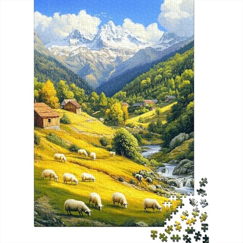 Lamm Puzzles 1000 Teile Schwer Puzzle Spielzeug Lernspiel Impossible Herausforderungsspielzeug Für Erwachsene Und Kinder Ab 14 Jahren 1000pcs (75x50cm) von BIDLEAHDV